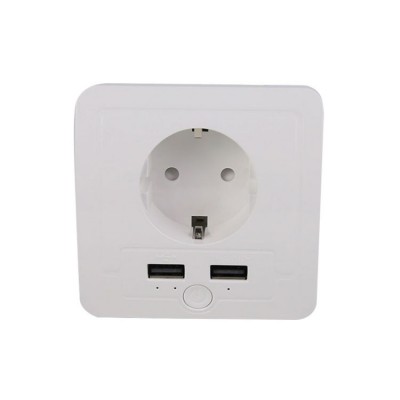 Europe Standard Tuya APP Wireless WIFI  Remote Control Wall Electrical Socket Plug Switch Panel with USB Charging Port